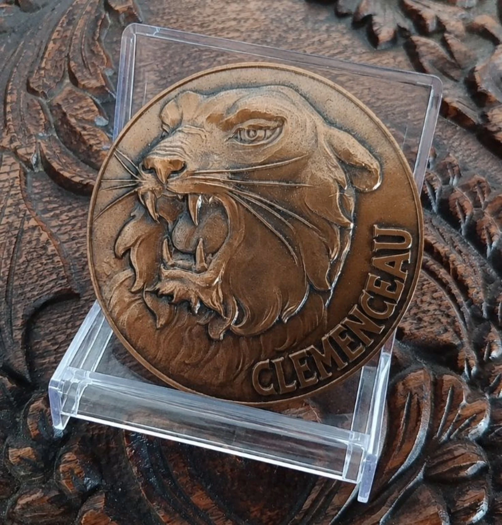 Stunning bronze medal, Clémenceau aircraft carrier, 60mm – photo 2